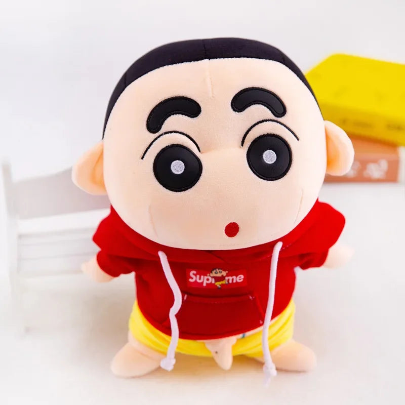 26-70cm Anime Crayon Shin-chan Doll Plush Red Blue Hoodies Detachable Collection Kawaii Stuffed Toys Dolls Bedroom Decoration
