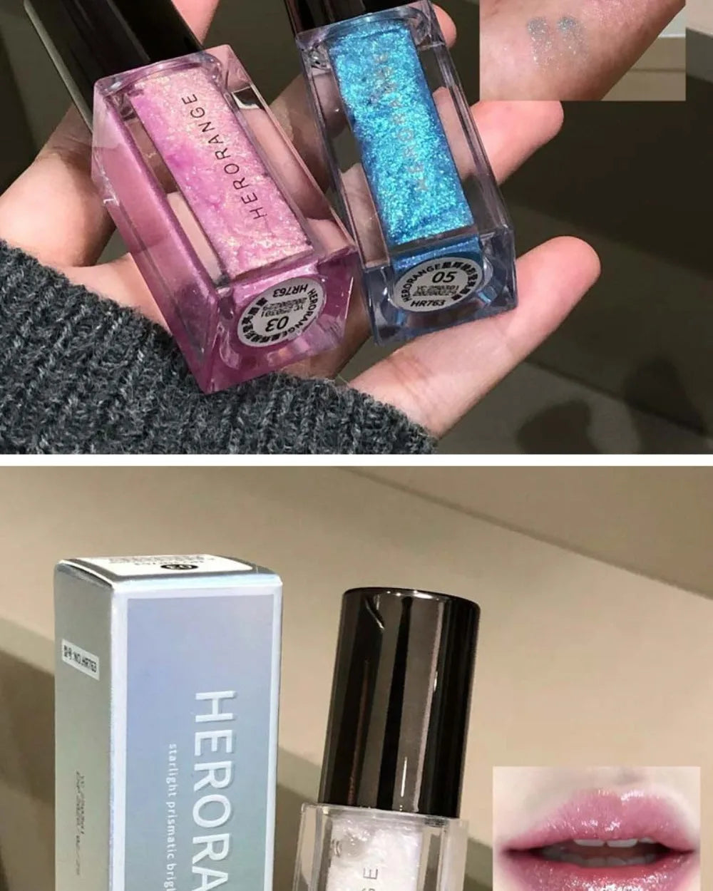Sparkle Long-Lasting Lip Gloss Non-Fading Moisturizing Liquid Lipstick Non-Sticky Clear Lip Glaze for Women