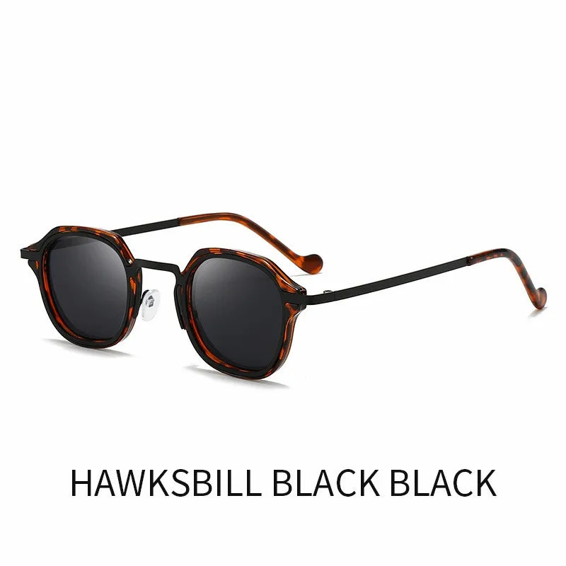 2025 New Small Square Polarized Sun Glasses For Men Women Retro Steampunk Sunglass Metal Frame Eyewear Oculos De Sol UV400 TAC