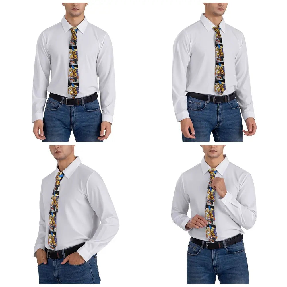 Personalized The S-Simpsones Homer Neck Ties Men Formal Silk Wedding Neckties