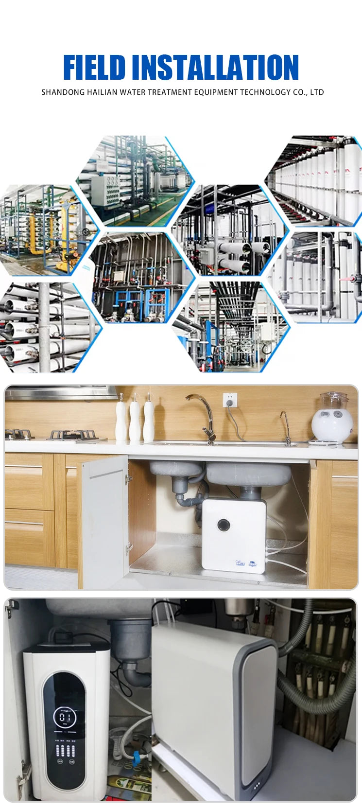 Household Water Filter with Water Tank for Kitchen Under-sink Pure Water Purification Machine