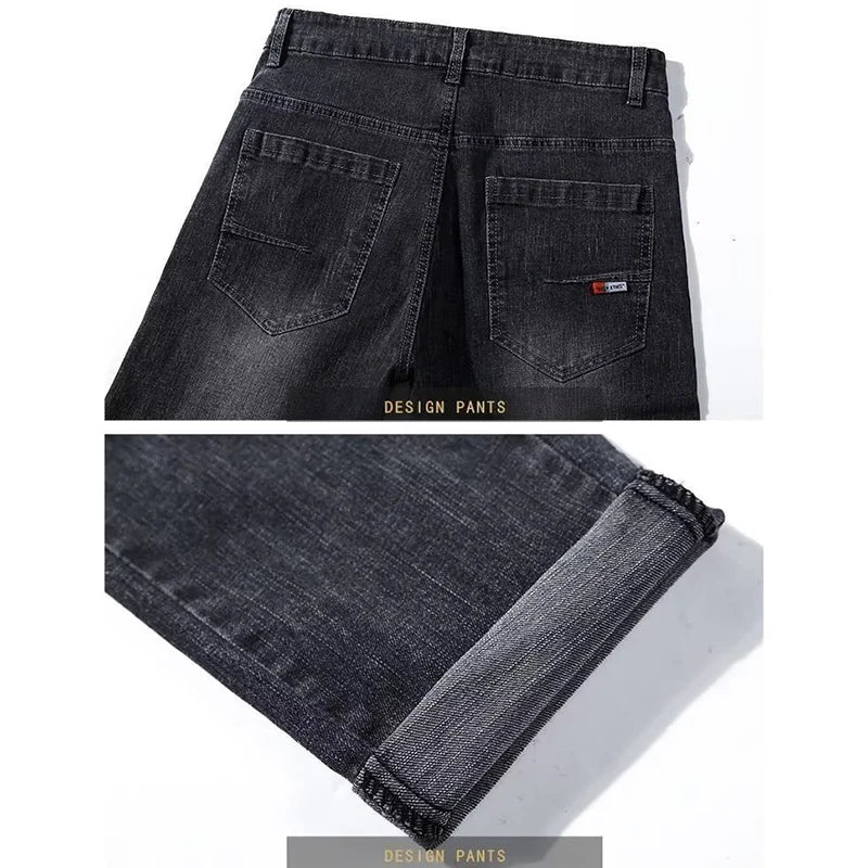 Spring Autumn Men Daily Versatile Denim Pants Male Wear-resistant Retro Wash Denim Trousers New High Quality Brand Casual Jeans