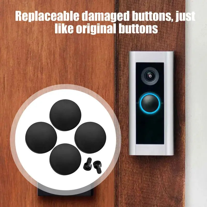 Doorbell Buttons 4 Pieces Door Bell Buttons Replacement Video Doorbell Repair Kit With Screws Portable Ring Accessories Door