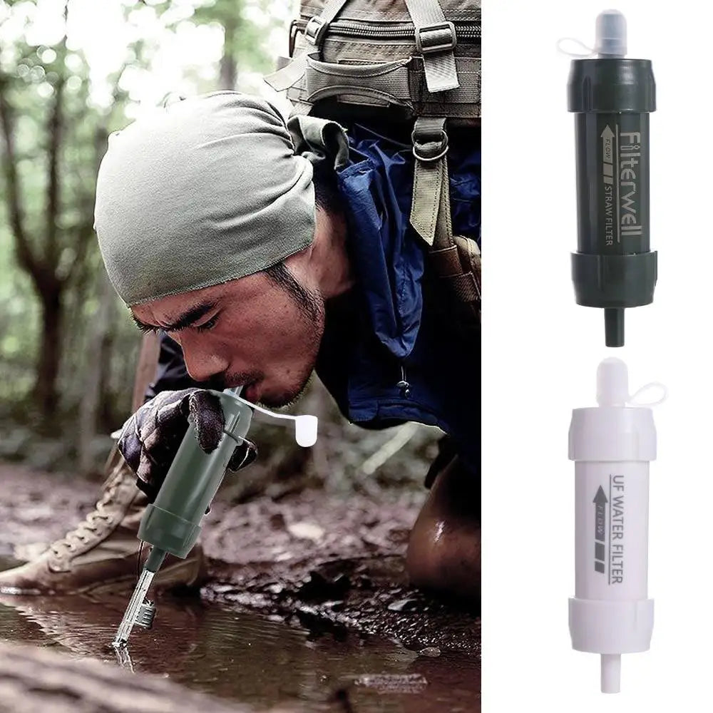 Mini Mini Water Filter Straw Straw Direct Drinking Purification Water Filter TUP Portable Drinking Water Filtering Straw Outdoor