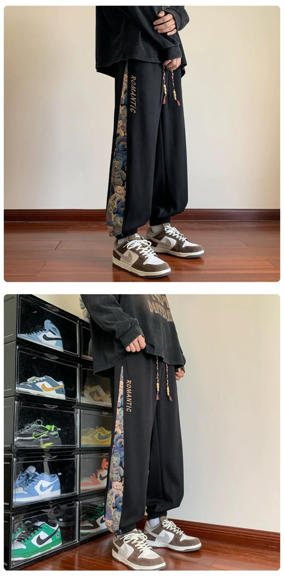 Men's Summer dressing Retro Casual Pants New Fashion Trends Versatile Loose Straight Trousers Men Casual Pant