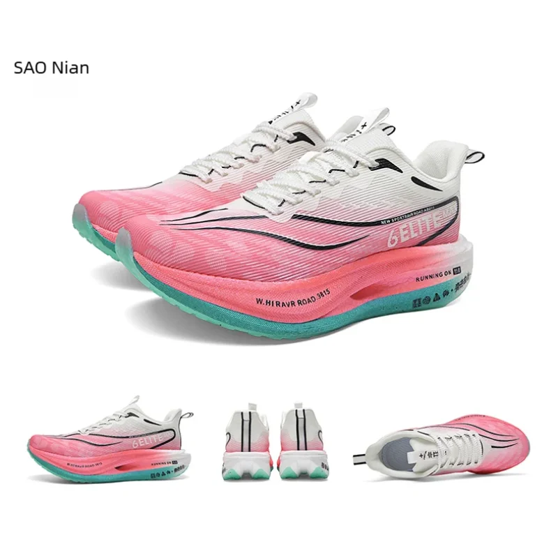 Running Shoes Men High Quality Full Palm Carbon Plate Cushion Professional Training Shoes Lightweight Wear-Resistant Sneakers