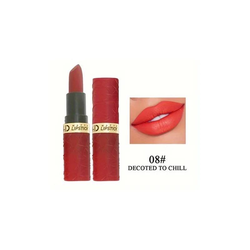 A set of 6 newly launched long-lasting brownish-red lipsticks