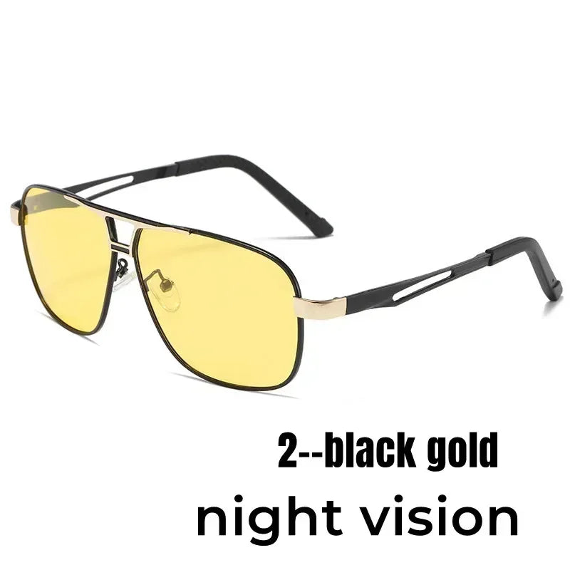 Trendy Square Polarized Photochromic Sunglasses Luxury Women Men Pilot Shades Sun Glasses Outdoor Anti-UV Driving Oculos De Sol