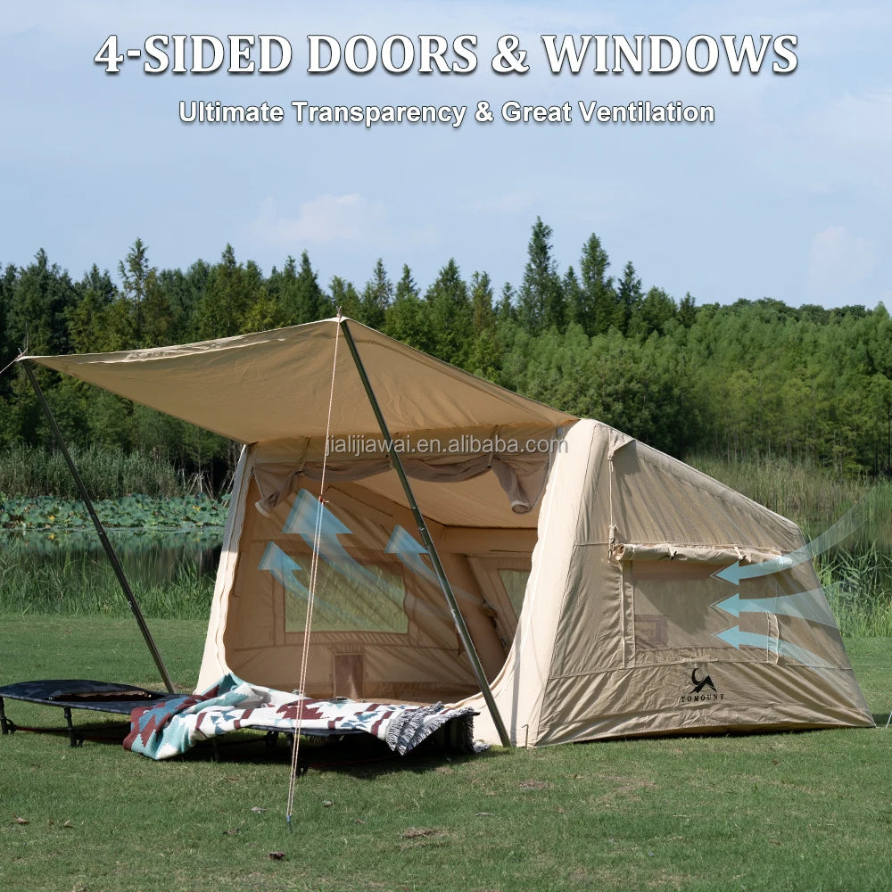 New 4.5㎡ Inflatable Tent for RV, Oversized TPU Transparent Windows Panoramic Views, Waterproof Durable Fabric Camping