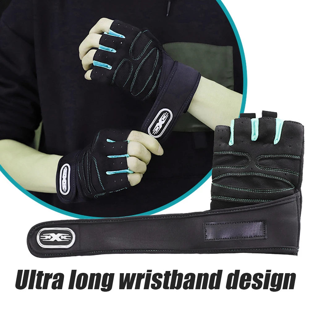1 Pair Workout Gloves, Antislip Weight Lifting Gloves, Superior Grip & Palm Protection for Weightlifting, Fitness, Gym, Cycling