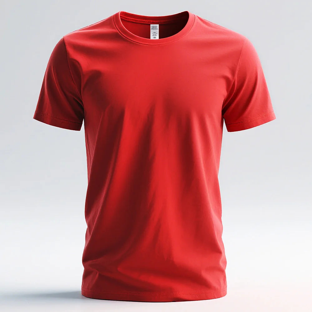 100% Pure Cotton Mens Tee Shirts High Qualty Man Round Neck Base T Shirts Summer Breathable Tops Oversized Unisex Basic T-shirt