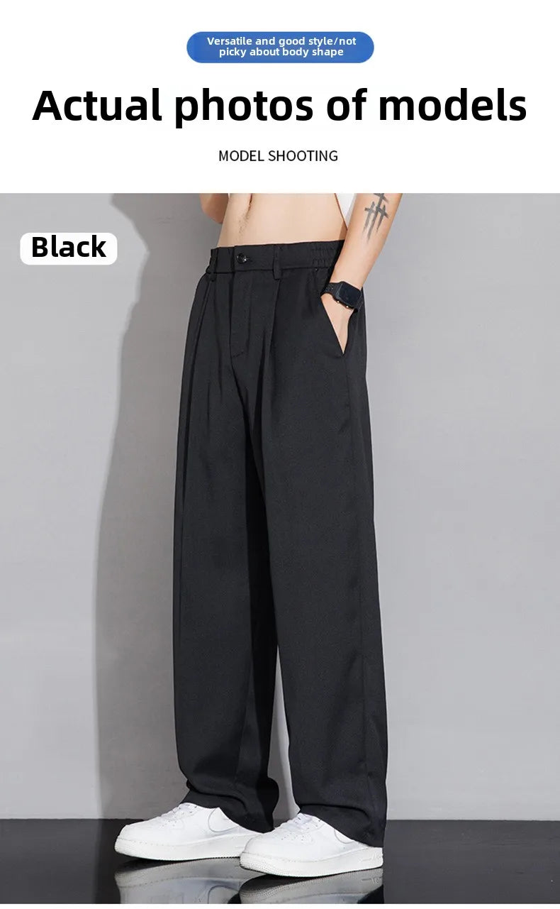 New Outdoor Pants Loose Straight Leg Pants Casual Pants Spring And Summer Ice Silk Pants Work Clothes Sports Men's Sports Pants