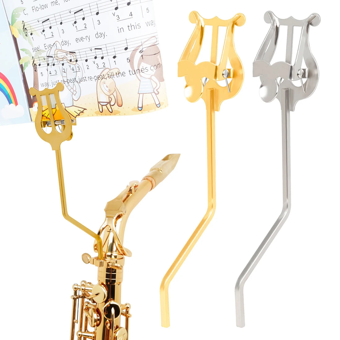 Music Stand Clarinet /Trumpet /Flute /Alto Saxophone  Portable Marching Sheet Music Stands Musical Instruments Accessories