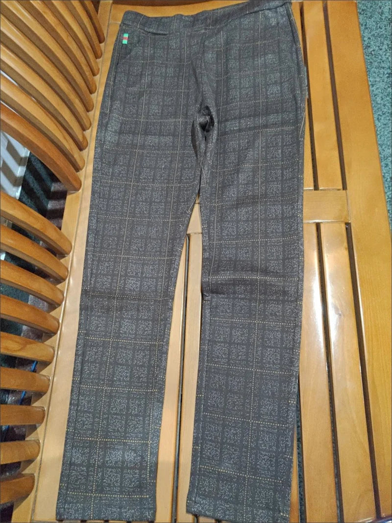 Pants Women2025Autumn Winter New Fleece Thick Middle-Aged Elderly Ladies Casual Trousers Mother High Waist Straight Pants Female
