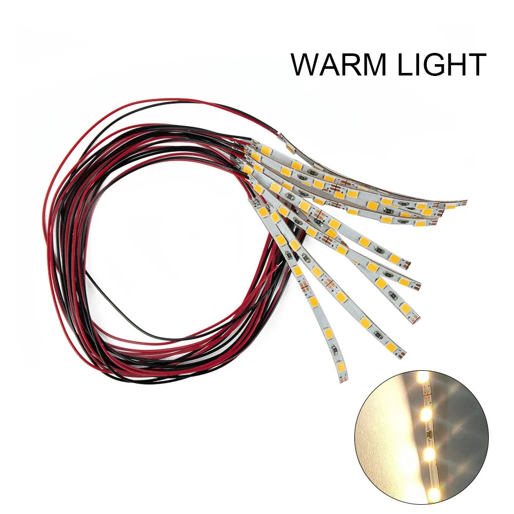 LED Light Strip Self-adhesive Part Warm/White AC/DC Accessories Building Flexible For Railway Layout Lamps Model