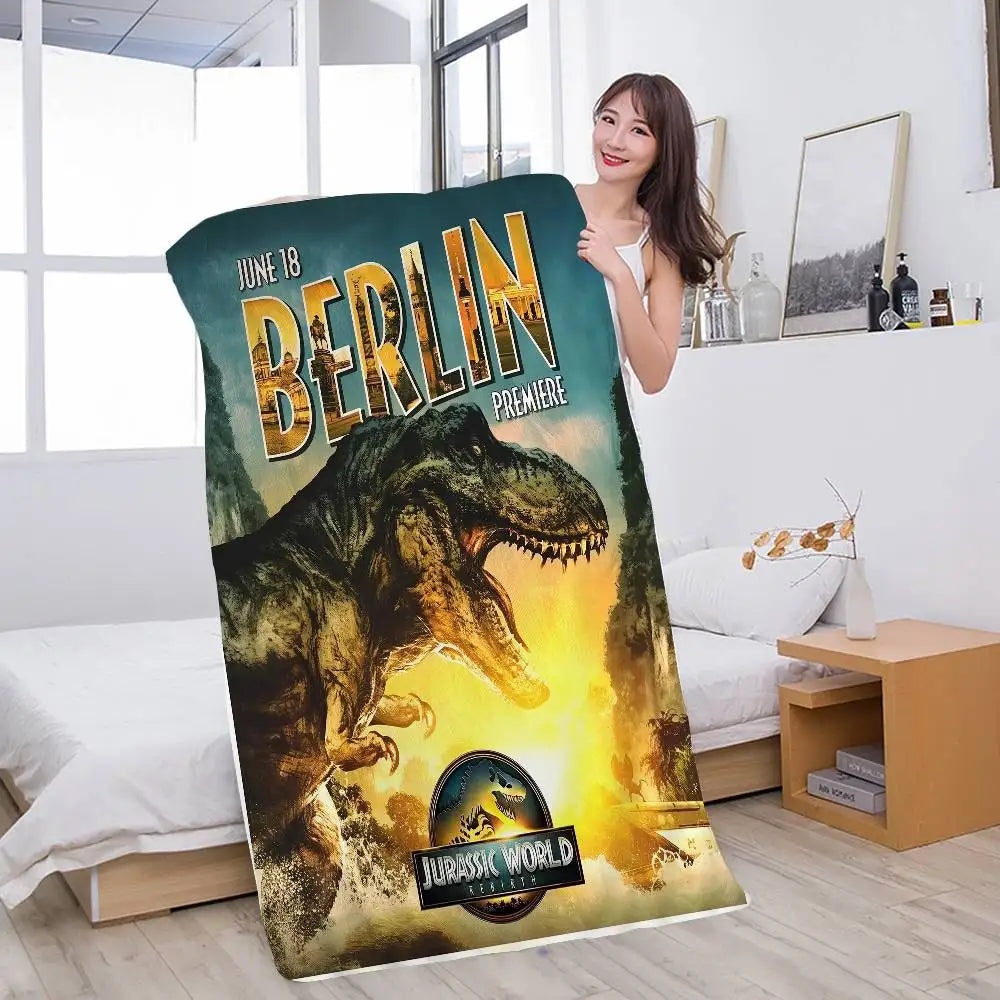 Jurassic World Rebirth movie Cartoon Beach Towel Cute Kawaii Room Decor Bath Girls Children Hand Towels For Bathroom Shower