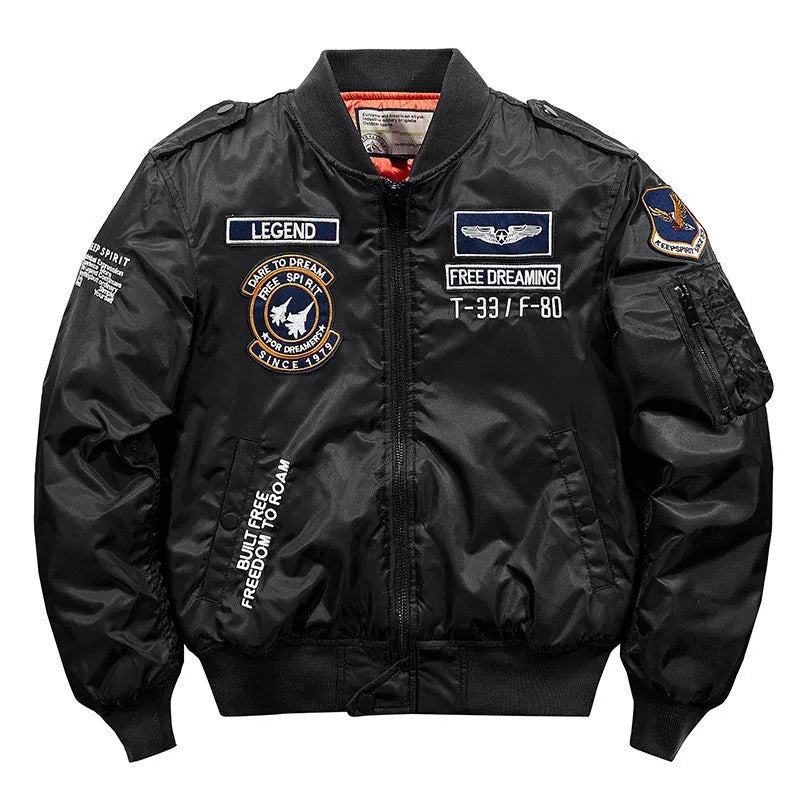 Men's winter jacket 2025 model  Thick and warm coat Men's flight jacket  Thick and warm padded coat - With a stand-up collar