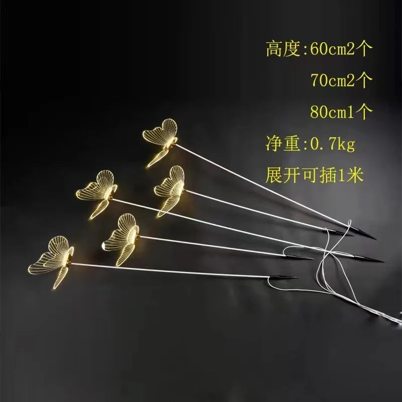 New Wedding Props, Road Lead Wrought Iron Butterflies and Birds, on-site Arrangement, Luminous Floor Lights, Decoration Hotel