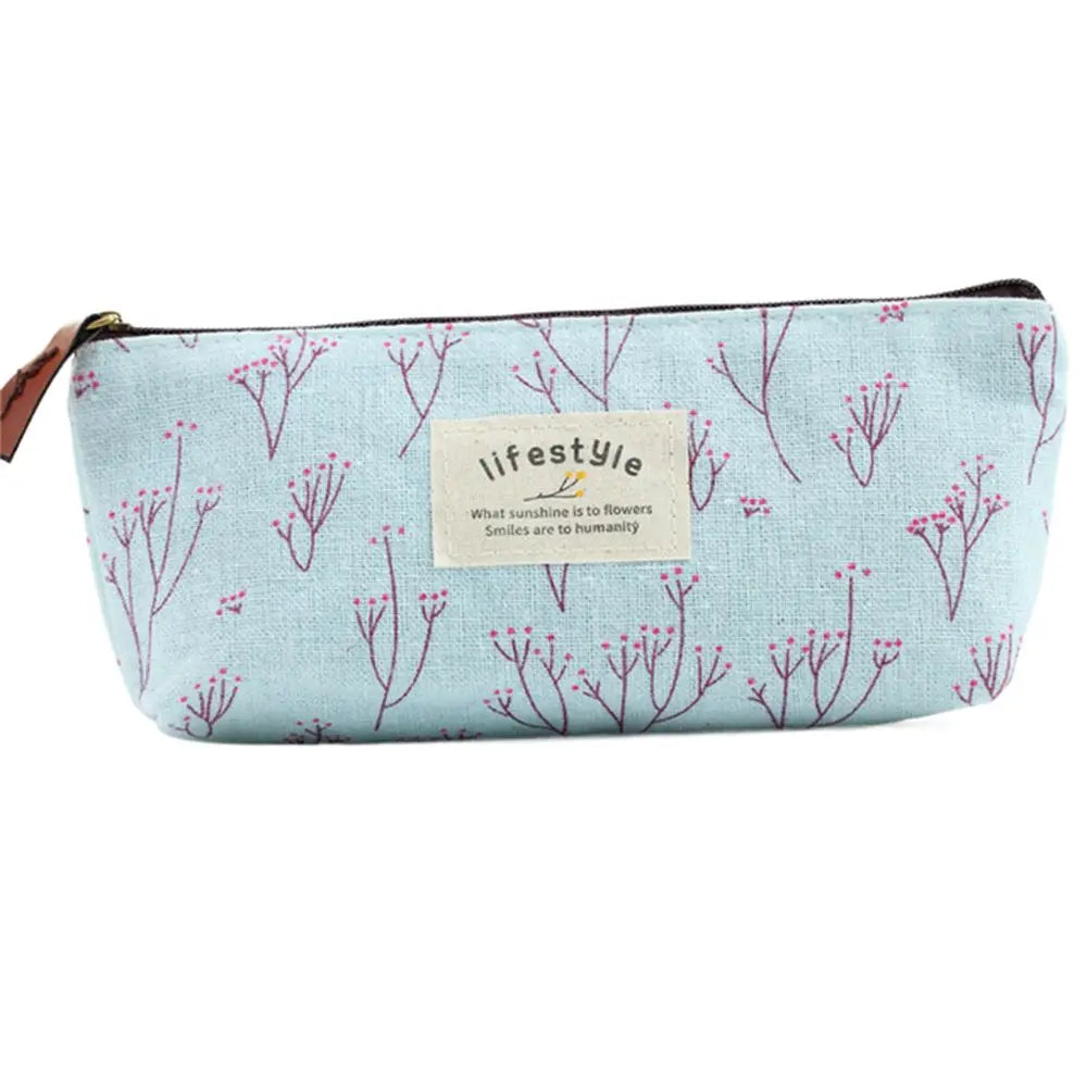 School Supplies Stationery Cosmetic Bag Fabric Makeup Bag for Girl Pen Bags Pencil Bag Pencil Case Zipper Pouch