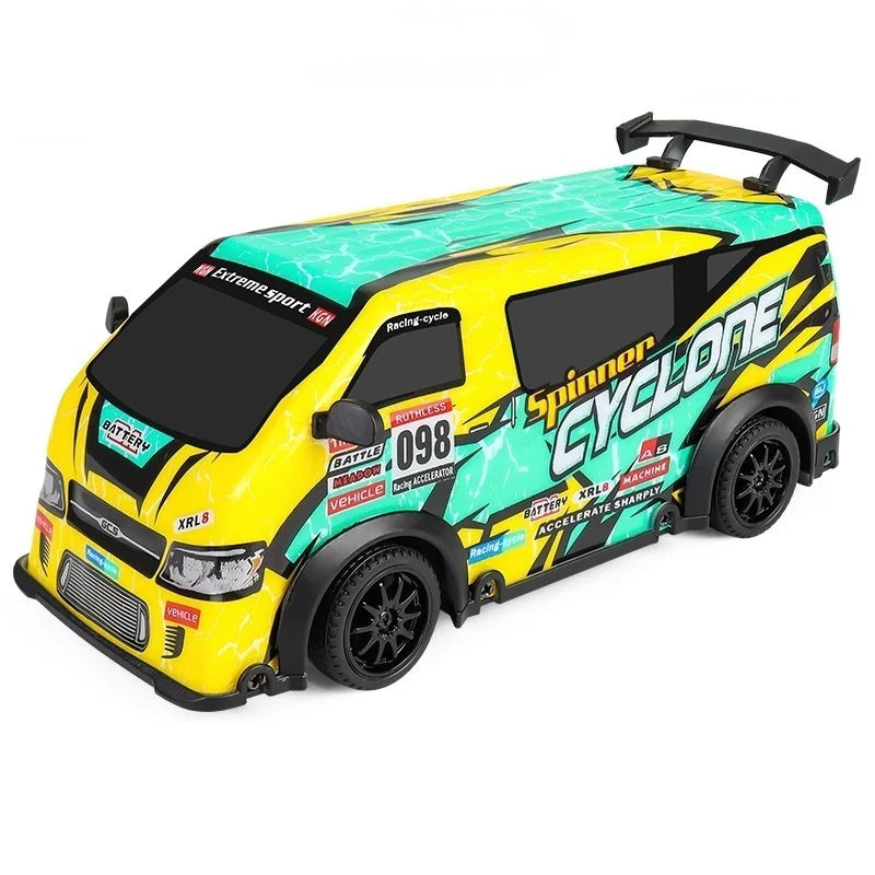 Rc Car 1:24 High-Speed Drift Minivan Cool Lighting Four-Wheel Drive Off-Road Competitive Model Electric Remote Control Car