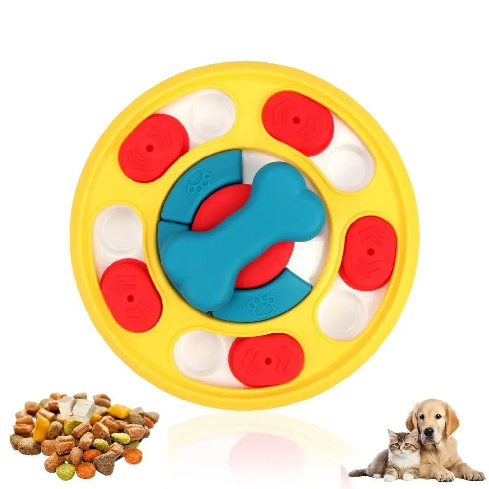 Training Toy Rotating Pet Feeding Toy Interactive Durable Dog Turntable Pet Puzzle Toy Pet Food Dispenser