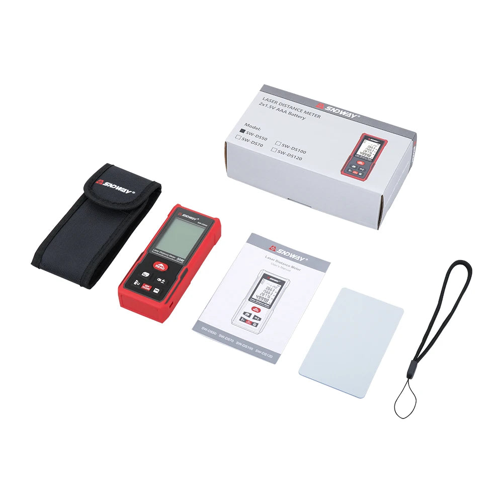 SNDWAY laser distance meter 40M 60M 80M 100M rangefinder trena laser tape range finder build measure device ruler test tool
