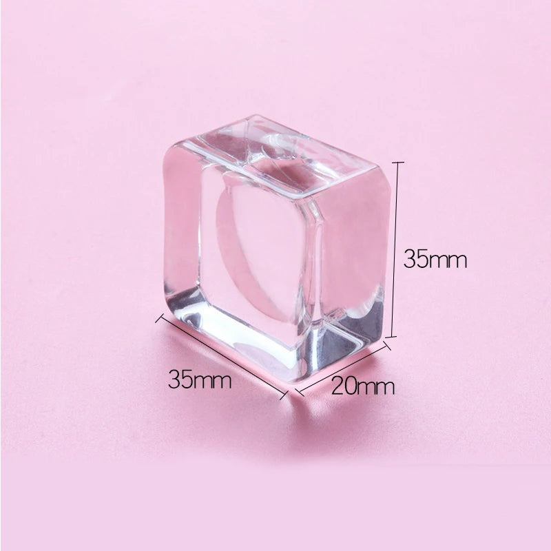 Eyelash Glue Pallet Crystal Glass Eyelash Glue Stone For False Eyelash Extension Lashes Stand Nail Art Color Palette Makeup Tool