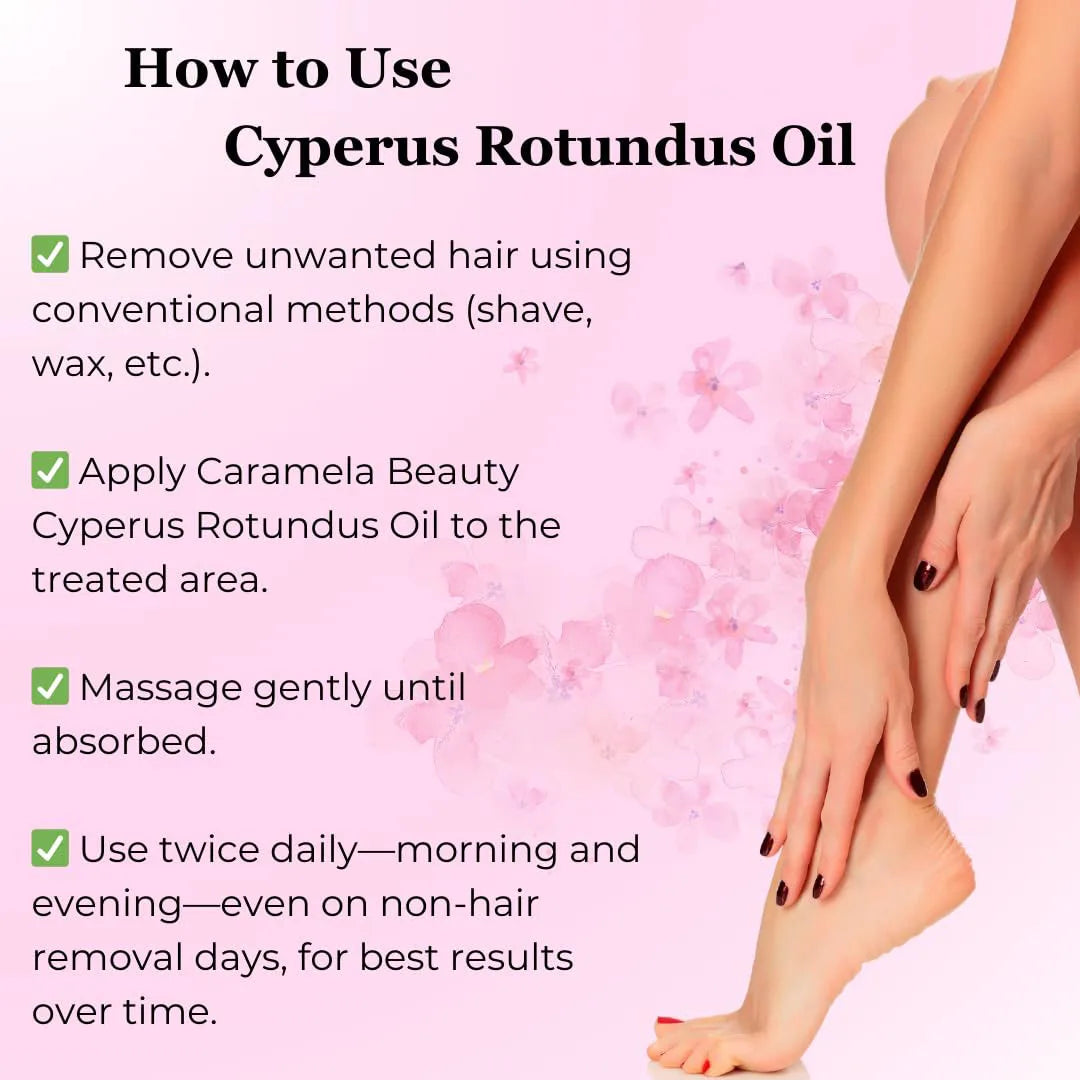 KOEC Cyperus Rotundus Oil for Hair Removal Reducing Armpit Legs Arms Body Hair Inhibitor Smooth Body Skin Hair Removal Oil