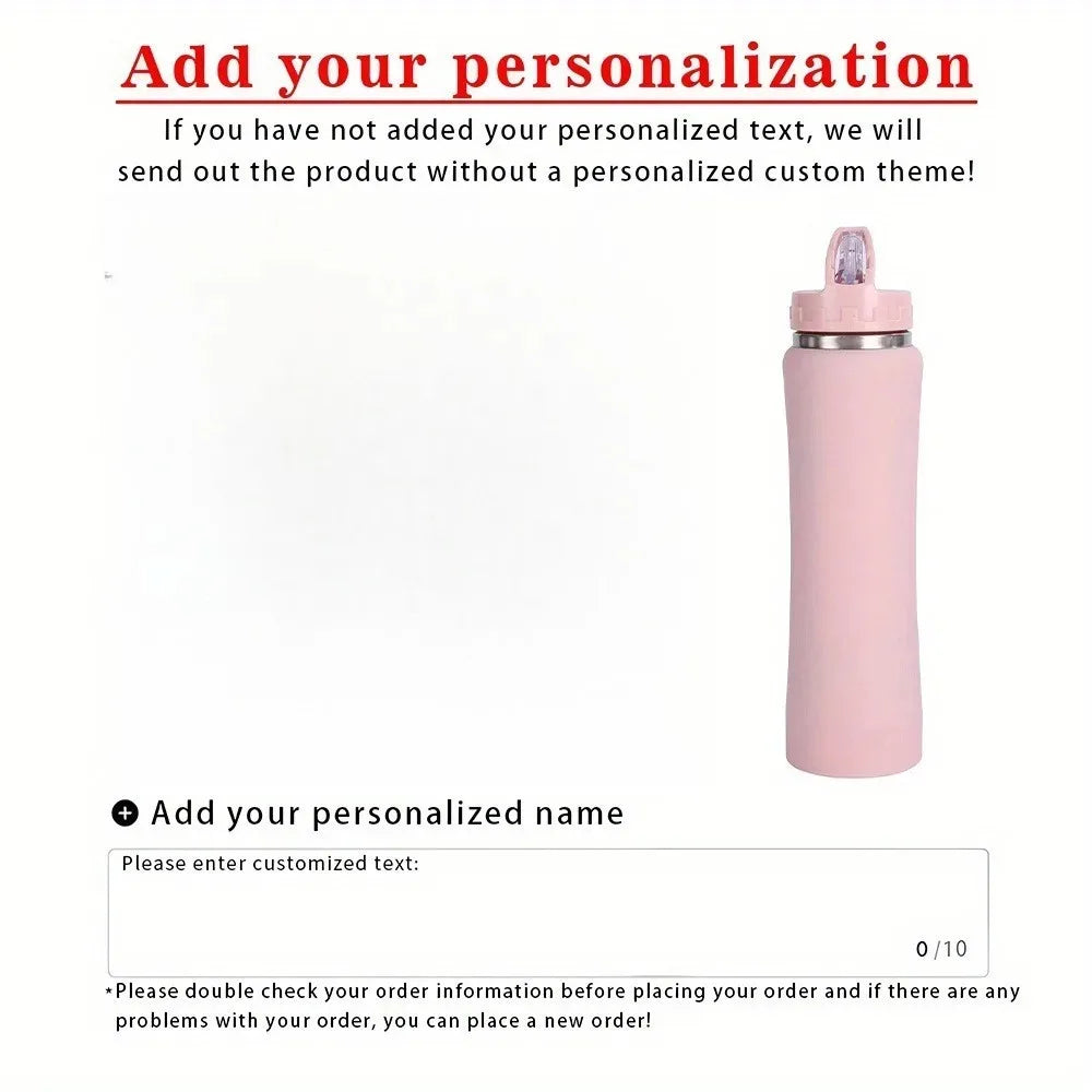 Customize Insulated Stainless Steel Water Bottle with Straw - Ideal for Outdoor Leakproof & BPA-Free Perfect Gift for Men & Wome