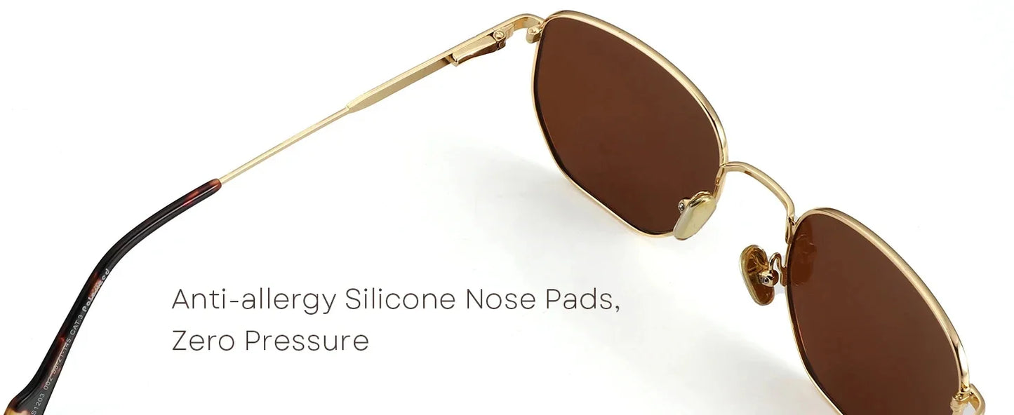 ZENOTTIC Trendy Polarized Prescription Sunglasses Hexagonal Progressive Sun Glasses For Men Women UV400 Protection Shades