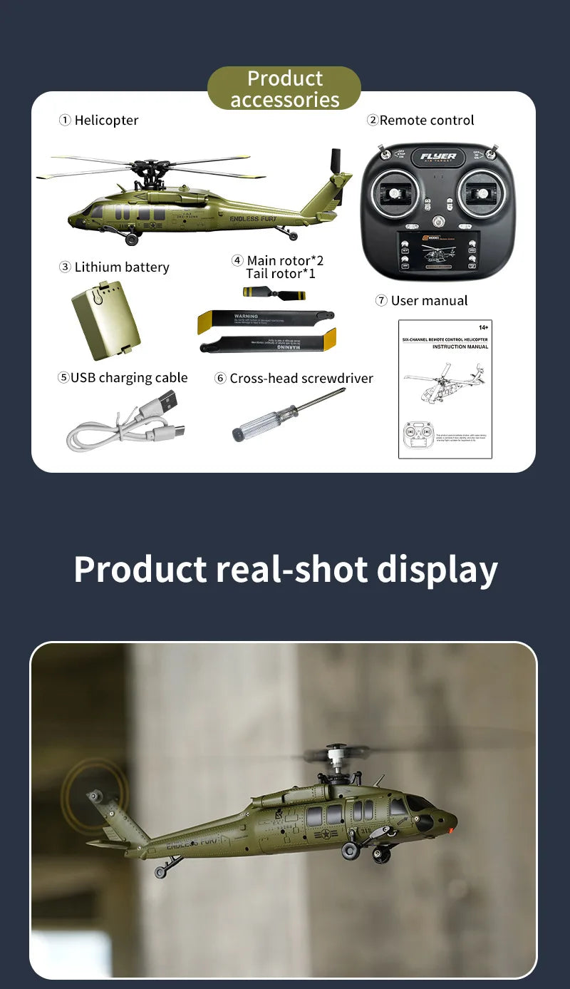 New Rc Plane 6ch Brushless Flying  Aerobatic  Helicopter Air Pressure High Optical Flow Positioning RTF Model Airplane Boy'S To