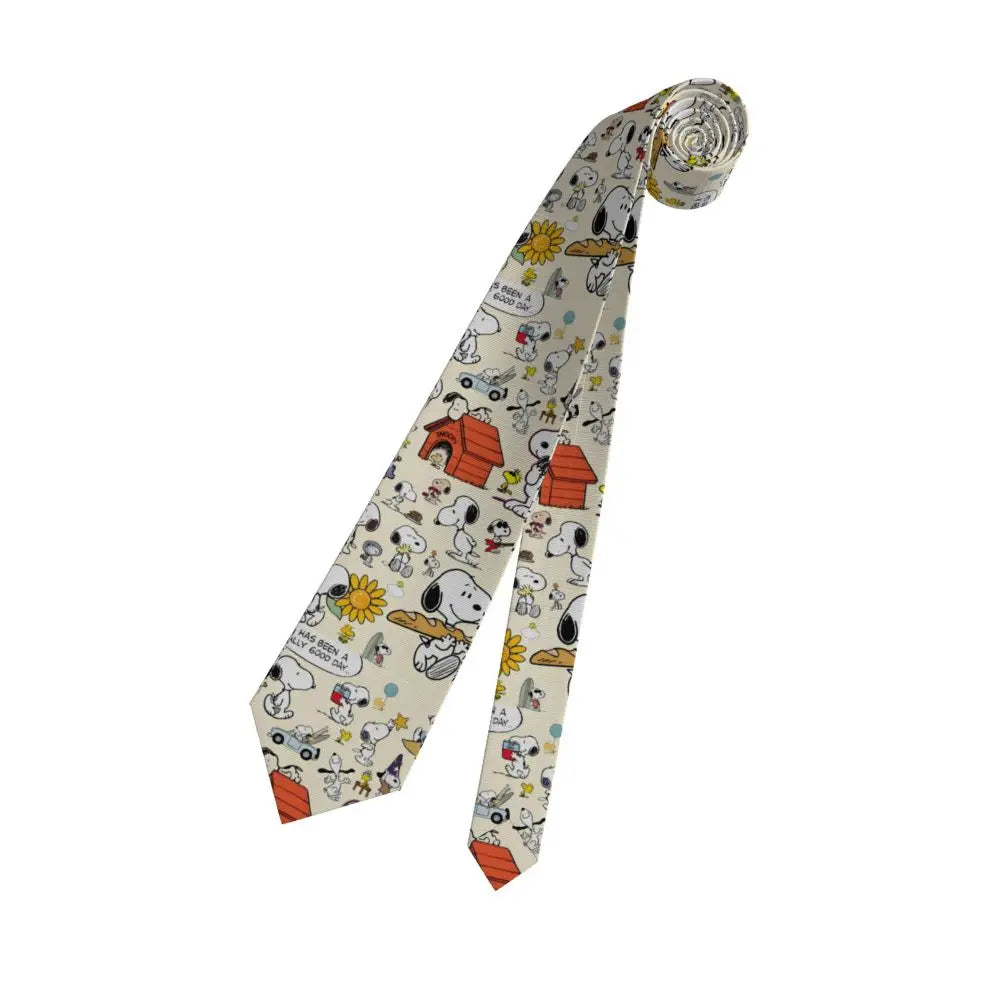 Personalized Fashion S-Snoopys Neckties Men Silk Cartoon Office Neck Tie