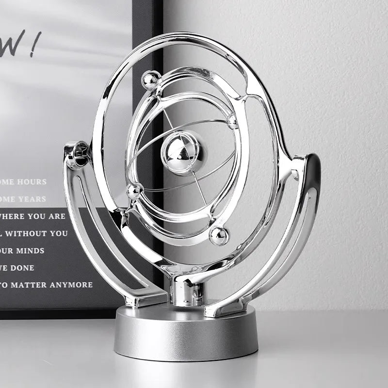 Electronic Perpetual Motion Desk Toy Home Decoration, Earth Perpetual Motion Desktop Model Rotating Magnetic Wobbler Astrometer