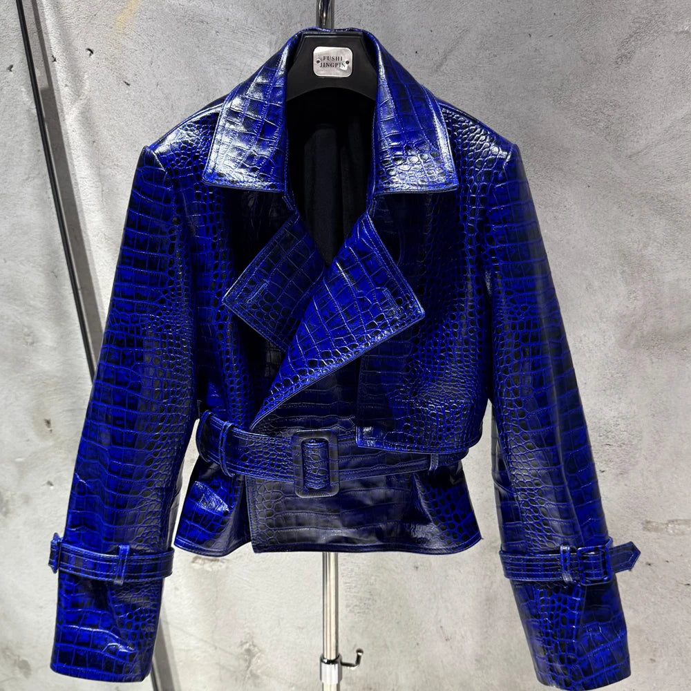 Ladies Blazer Leather Coat Office Lady Sheepskin Jackets Female Genuine Leather Outwear