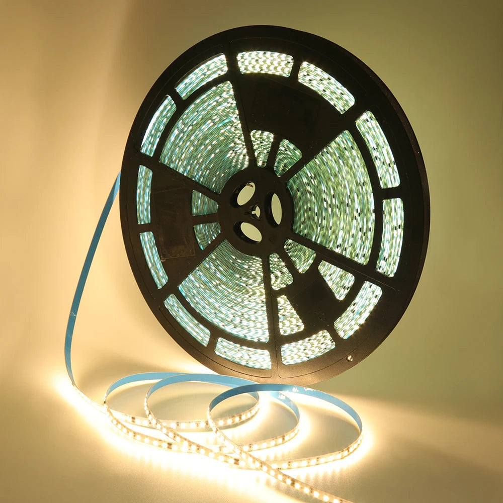 Adhesive Led Light Strip 10M 50M AC 220V 2835 120LEDs/m tiras de luces led Waterproof Ribbon Home Decor 3000K 4000K 6000K