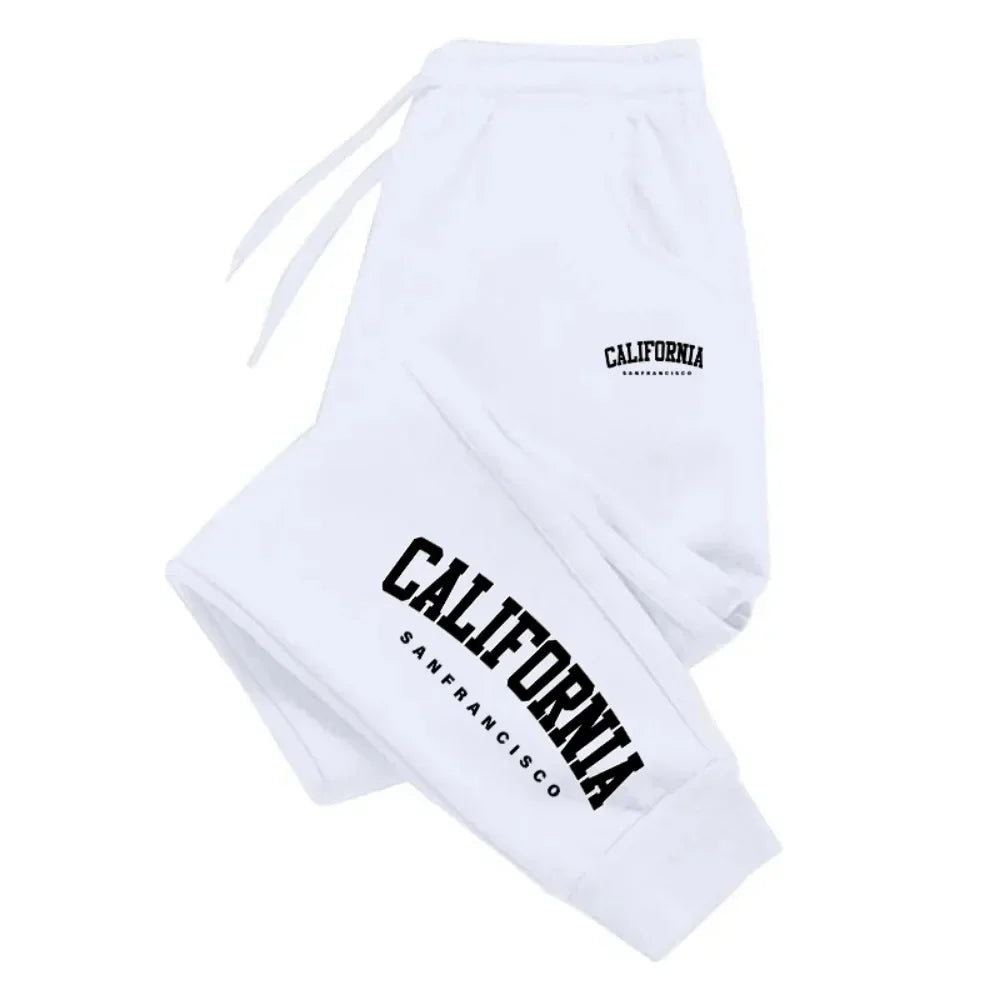 Men's Casual Pants Fashion Drawstring Printed Pants Joggers Workout Running Gym Fitness Sports Trousers Streetwear Trousers