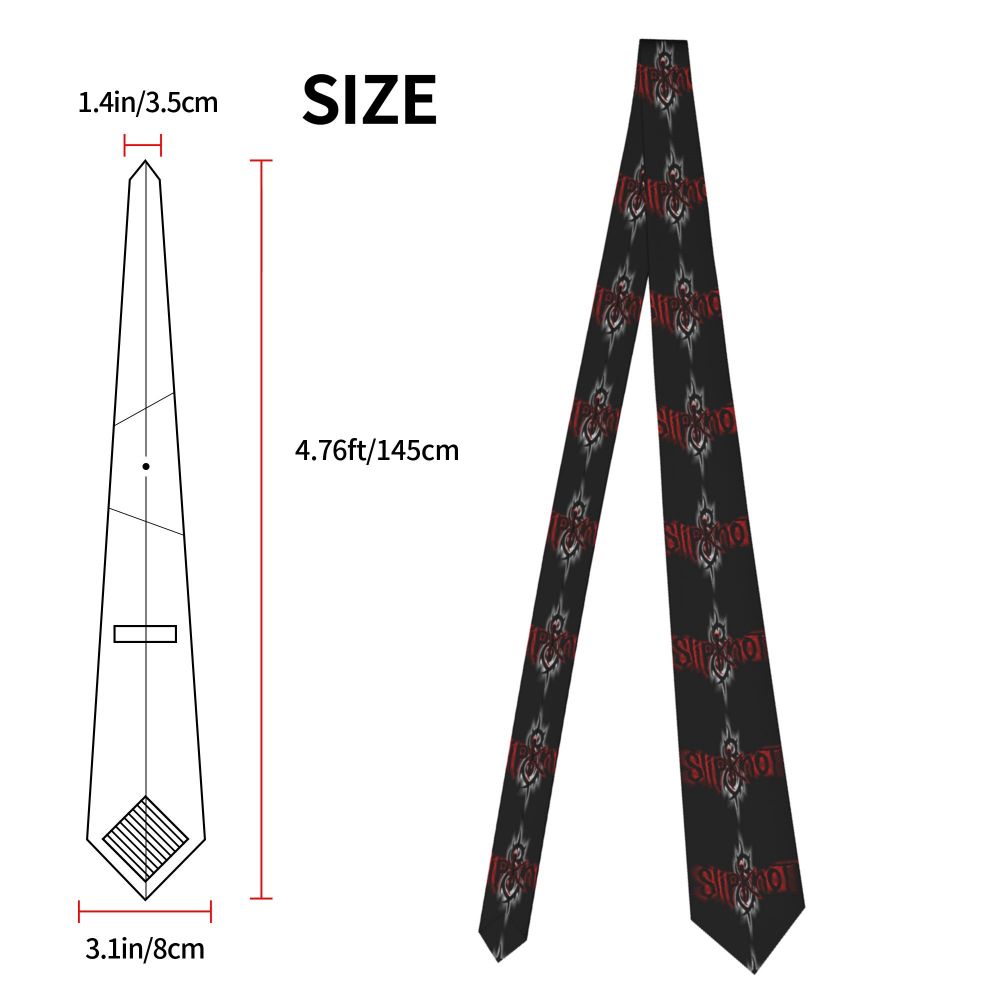 Slipknots Neckties Men's Customized Silk Heavy Metal Rock Music Gift Neck Tie for Office