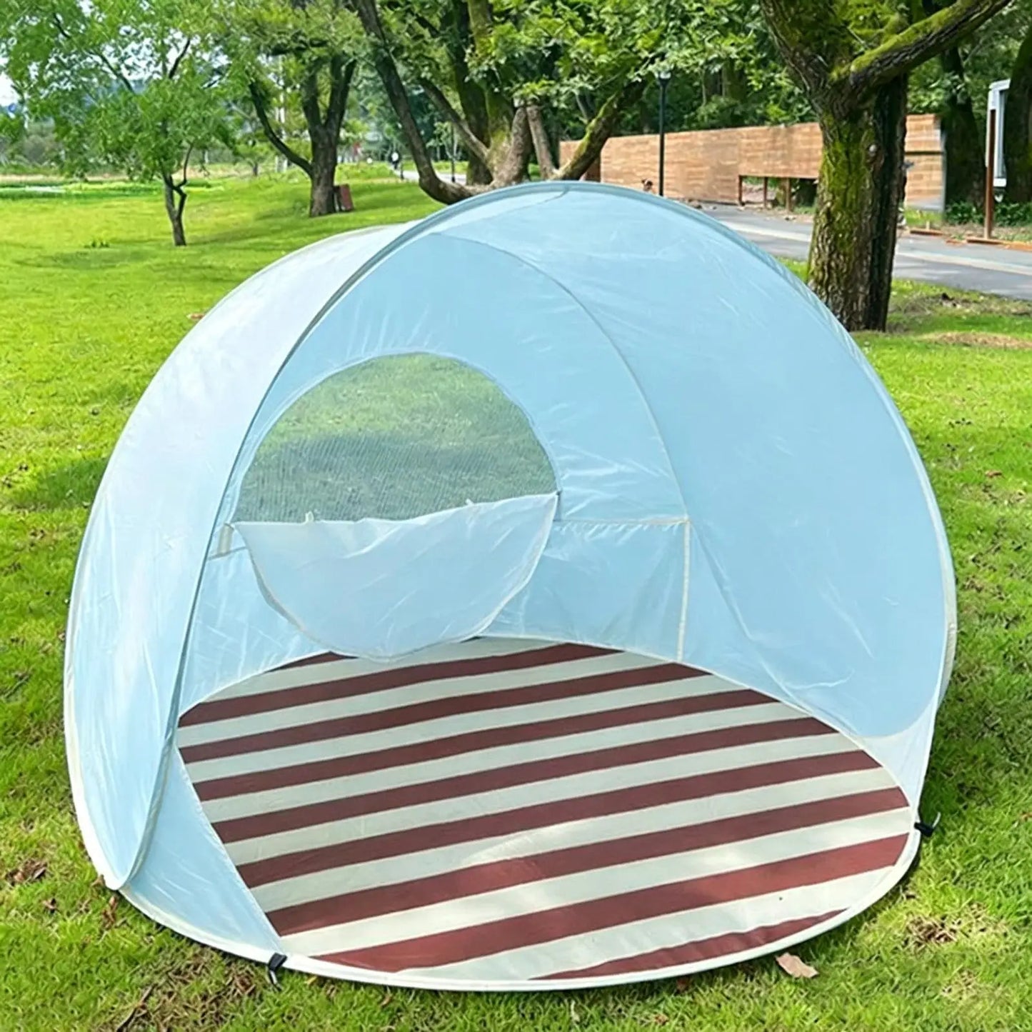 Reusable Beach Sun Shelter Tent One Click Open 3-4 People Tent Large Space Sunshade Outdoor Portable Camping Garden Beach Tent