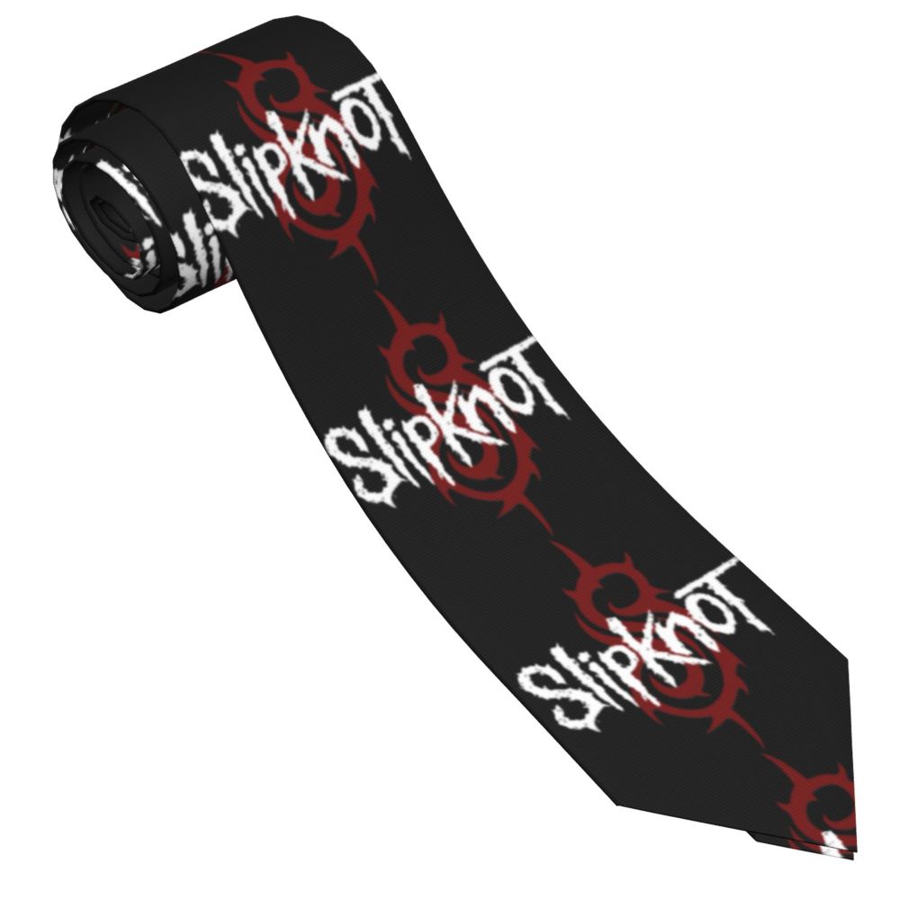 Slipknots Neckties Men's Customized Silk Heavy Metal Rock Music Gift Neck Tie for Office