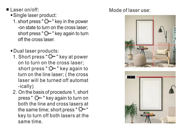 L1 Laser Line Projector Angles Laser Measurement Tools USB C Charging Laser Measure for Home