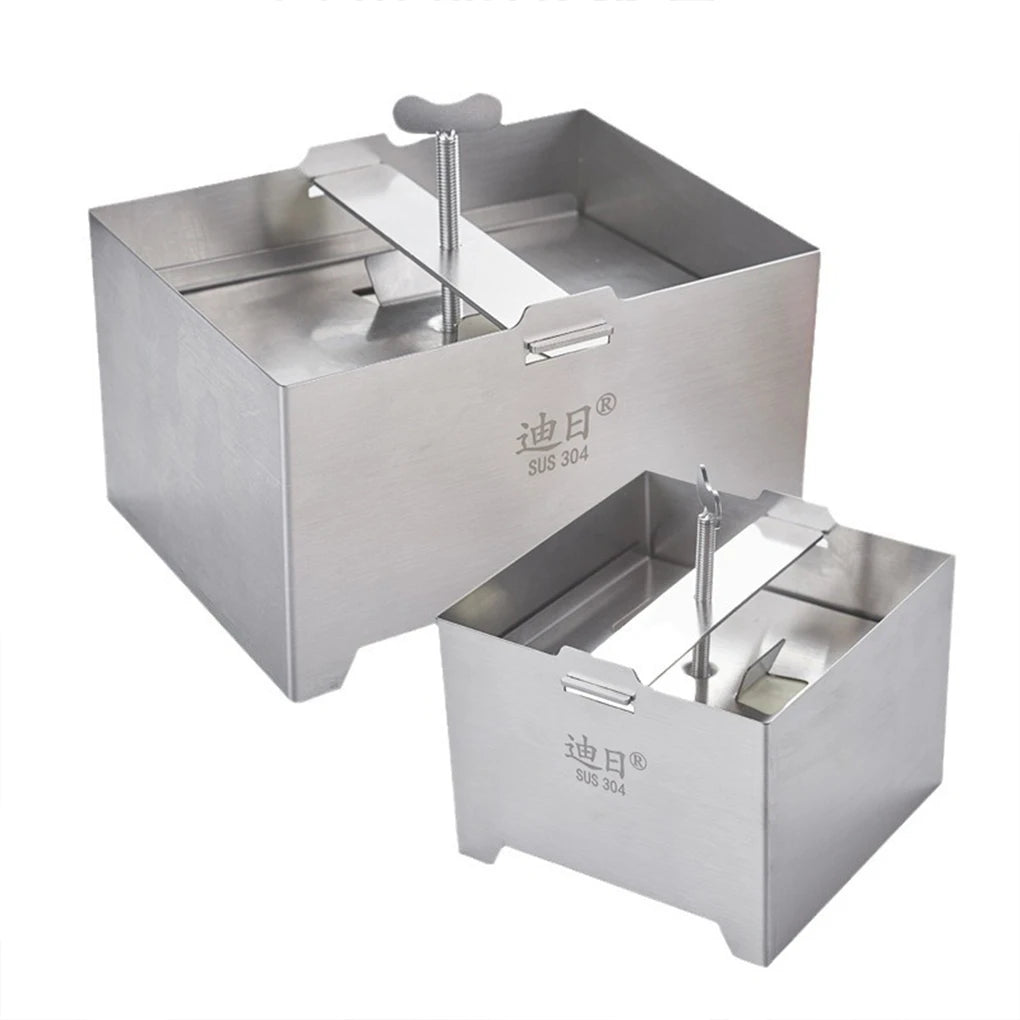 Tofu Press Cheese Making Molds Maker Food Grade Stainless Steel Mold Mould Curd Tool Soybean Box Squeezer Kit Tempeh Presser