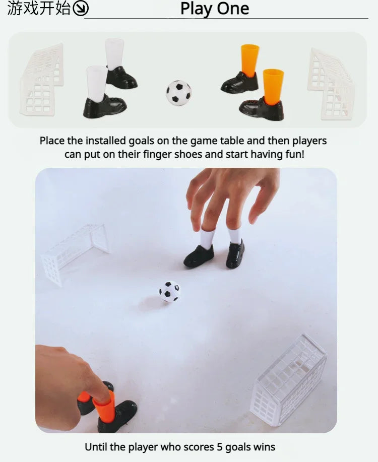 Finger Football Game Sets with Two Goals Funny Family Party Finger Soccer Match Toy for Fans Club Party Gifts for Kid Table Game