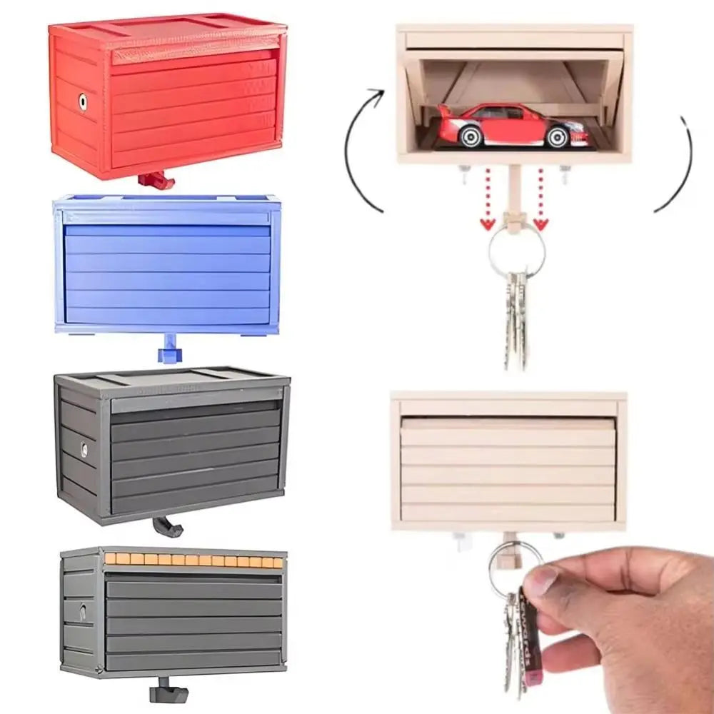 Open Garage Door Design Modern Key Holder Decorative Wall Mount Car Garage Key Holder Easy Installation Engaging Ornament
