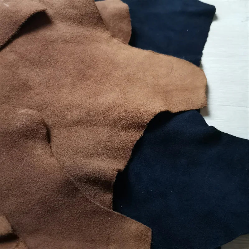 1mm Brown Black Sheep Suede .Top Leather.Real Leather Fabric.Handmade DIY For Clothes Inside.Package Edge.Whole Sheepskin