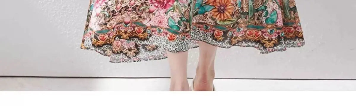 Green Silk Dress for Women in the Summer of 2026 Luxurious High-end Exquisite and Elegant Temperament Mulberry Silk Vacation WLF