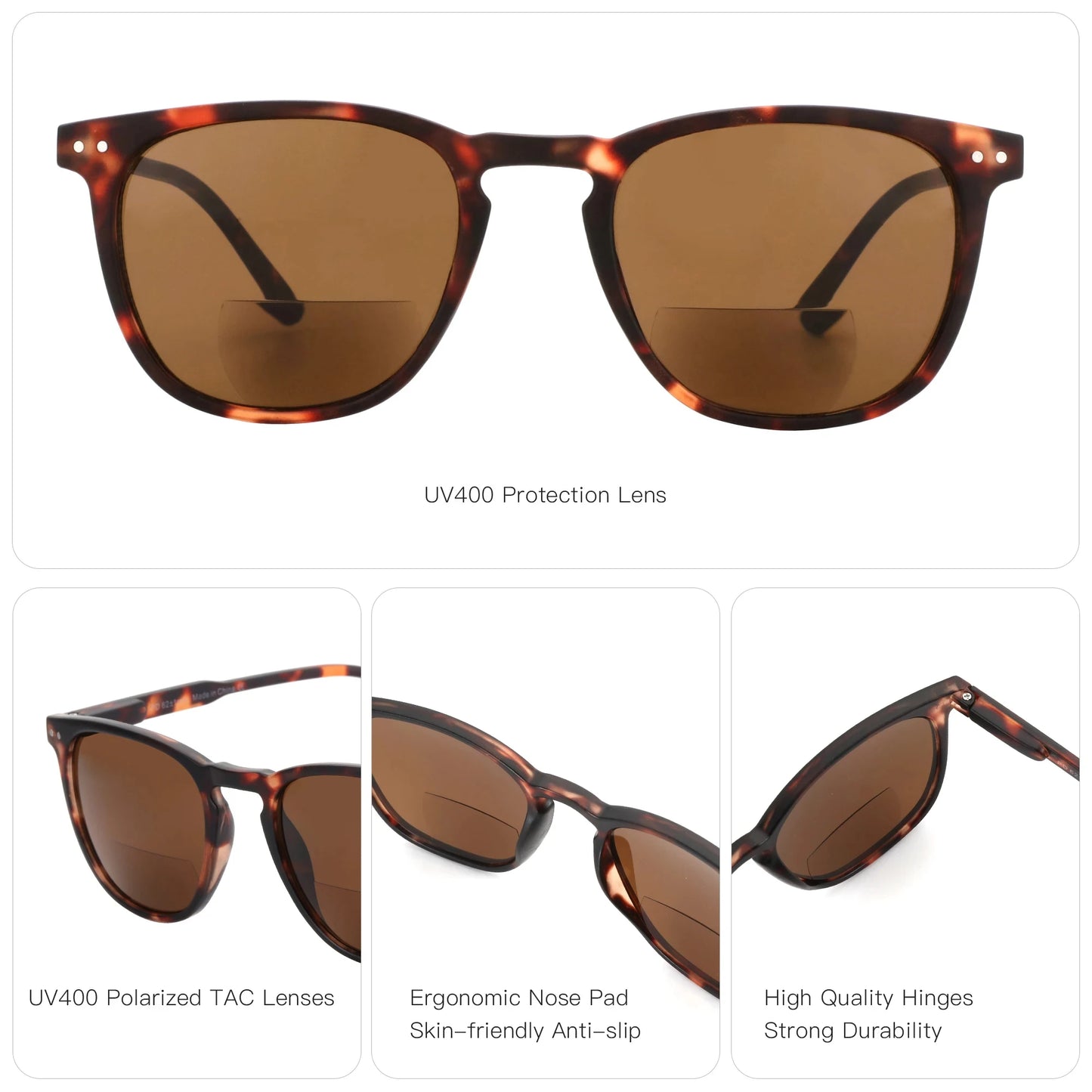 ZENOTTIC Classic Square Prescription Sunglasses Retro Progressive Sun Glasses For Men Women UV400 Protection Shades