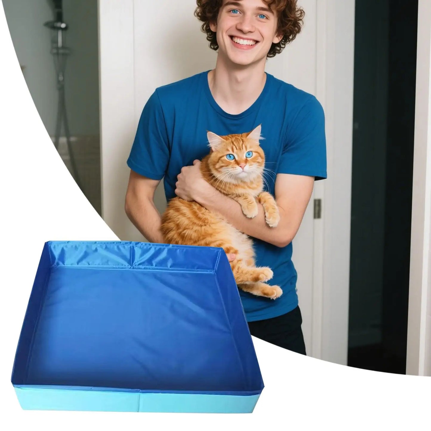 Pet Pool Portable Swimming Tub Foldable Dog Bath PVC Pet Bathing Tub Dog Bathtub Outdoor Indoor Bathing Pool