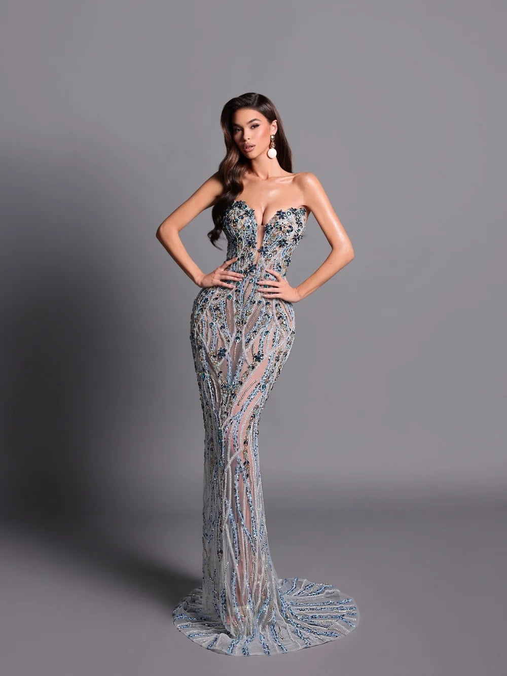 DMDRS Strapless Evening Dress 2026 Charming Crystal Sleeveless Party Gown Formal A-line Beaded Floor-Length Party Dress فساتين س