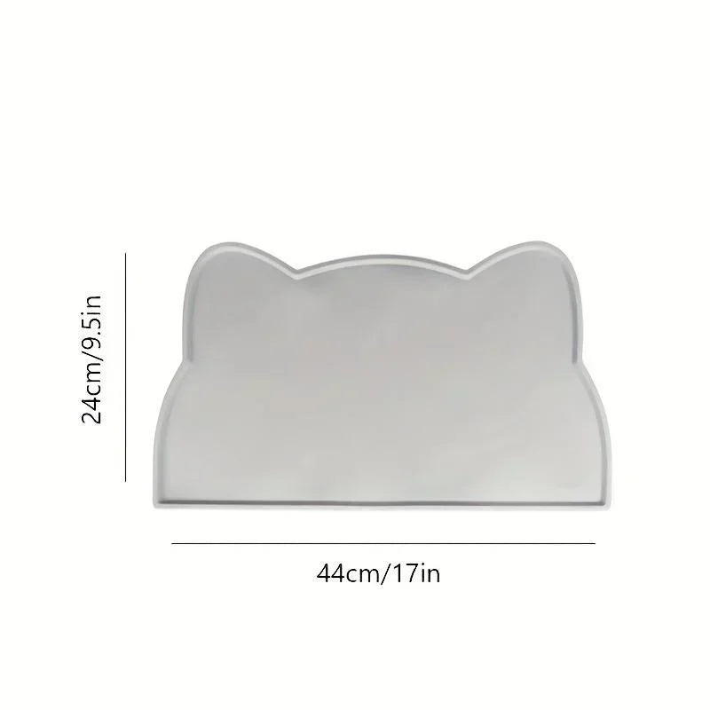 Pet Feeding Mat for Dogs Cats Non-Slip Silicone Cat Food Mat Waterproof Washable Spill-Proof Pet Placement Mat Pet Supplies