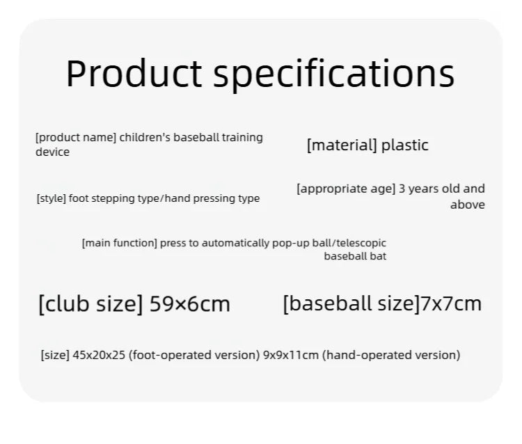 Hot-Selling Baseball Launcher Toy, 2-in-1 Foot-Operated/Manual Press Ball Pitching Machine, Interactive Baseball Training Game for Young Children, Outdoor Sports Toy, Indoor and Outdoor Interactive Sports Game for Kids, Kinde
